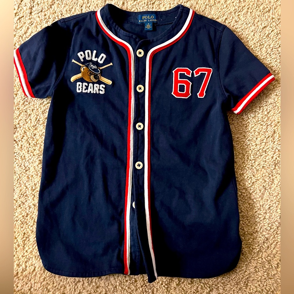 💯POLO Ralph Lauren Vintage 1967 Baseball Jersey🔥